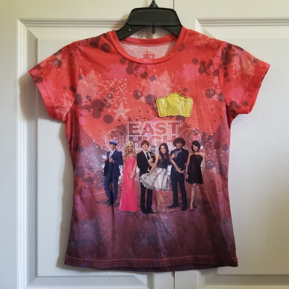 Vintage Y2K Girl's High School Musical T-Shirt Large 10-12 Red Disney